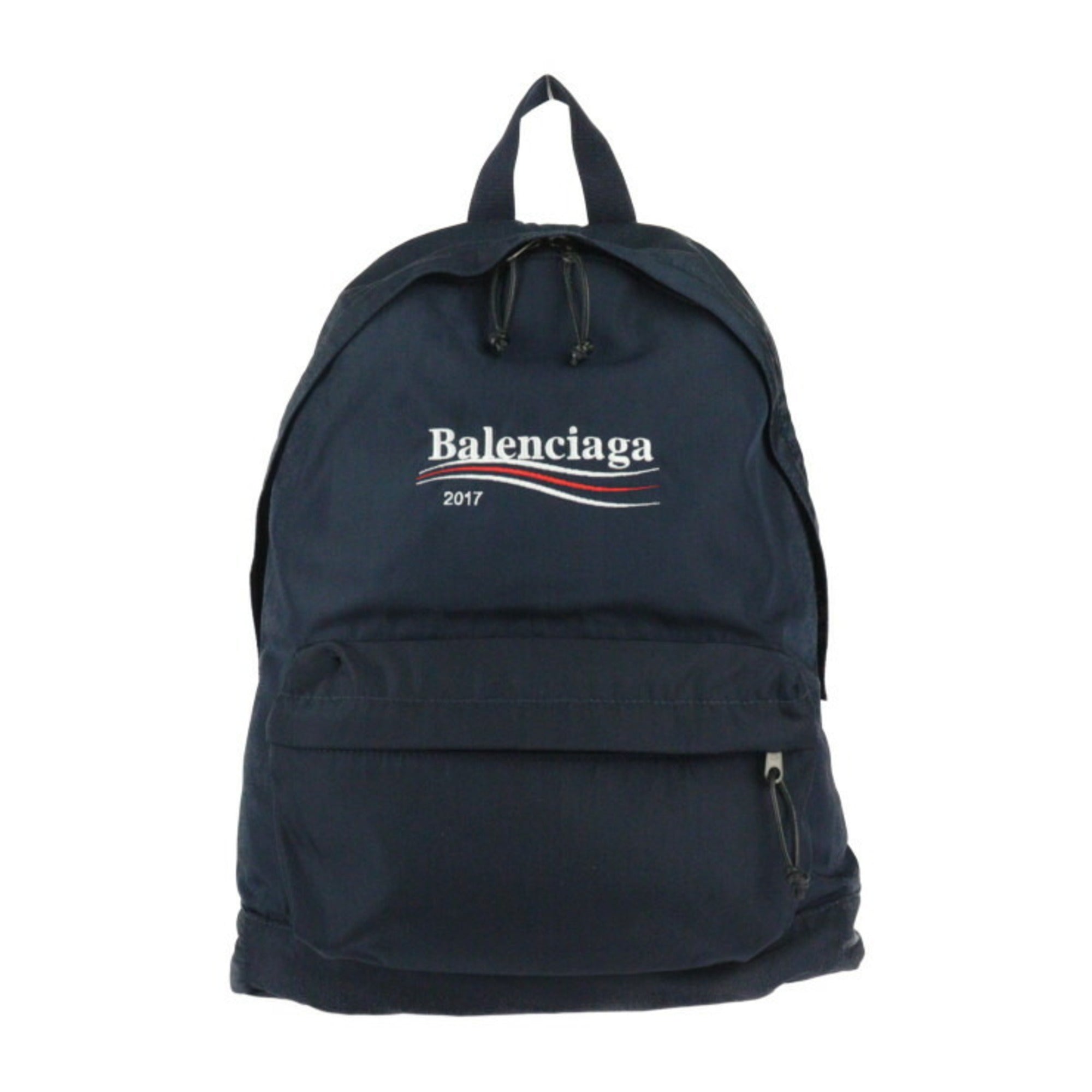 Balenciaga Navy Nylon Canvas Backpack Hand