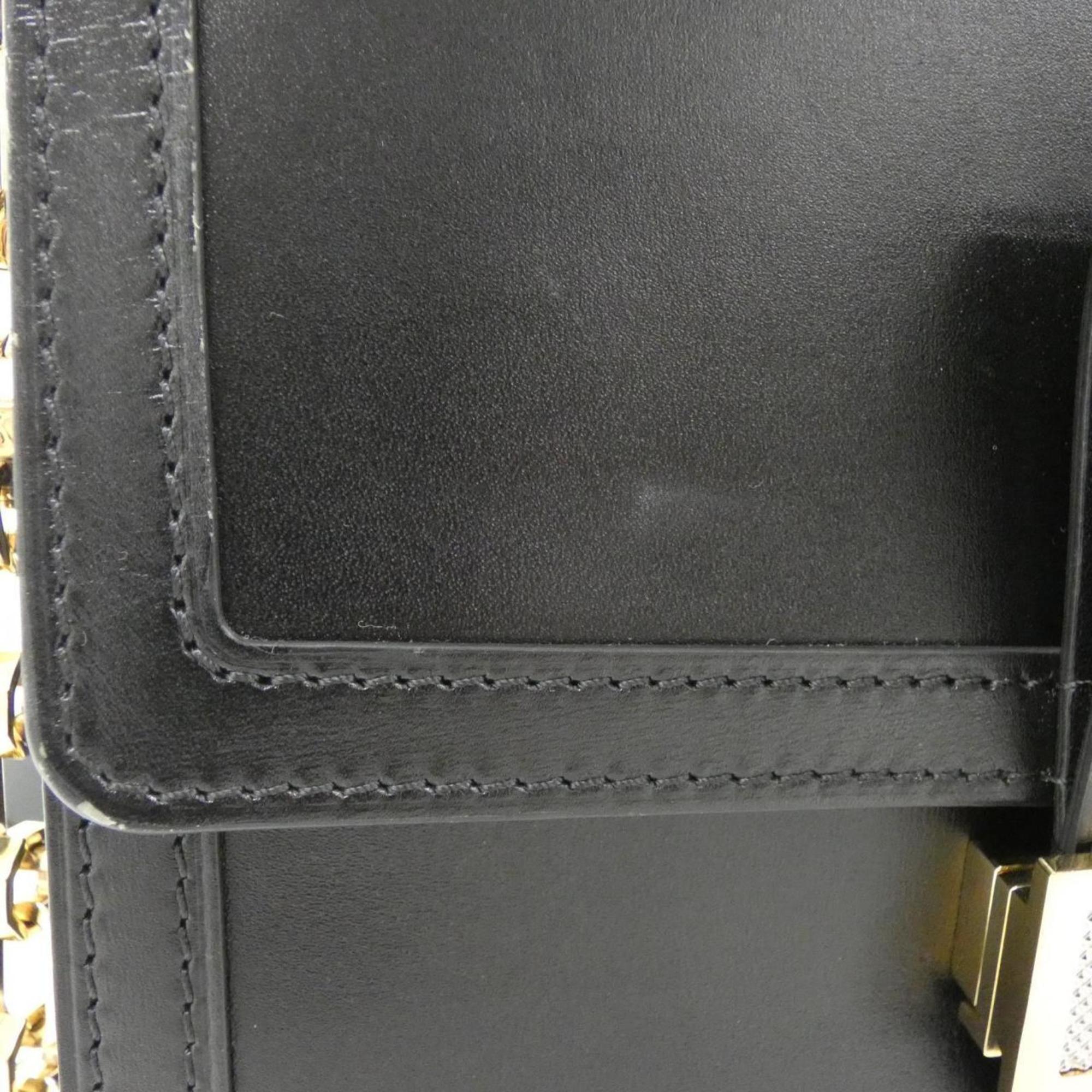 Louis Vuitton Black Leather Shoulder Bag