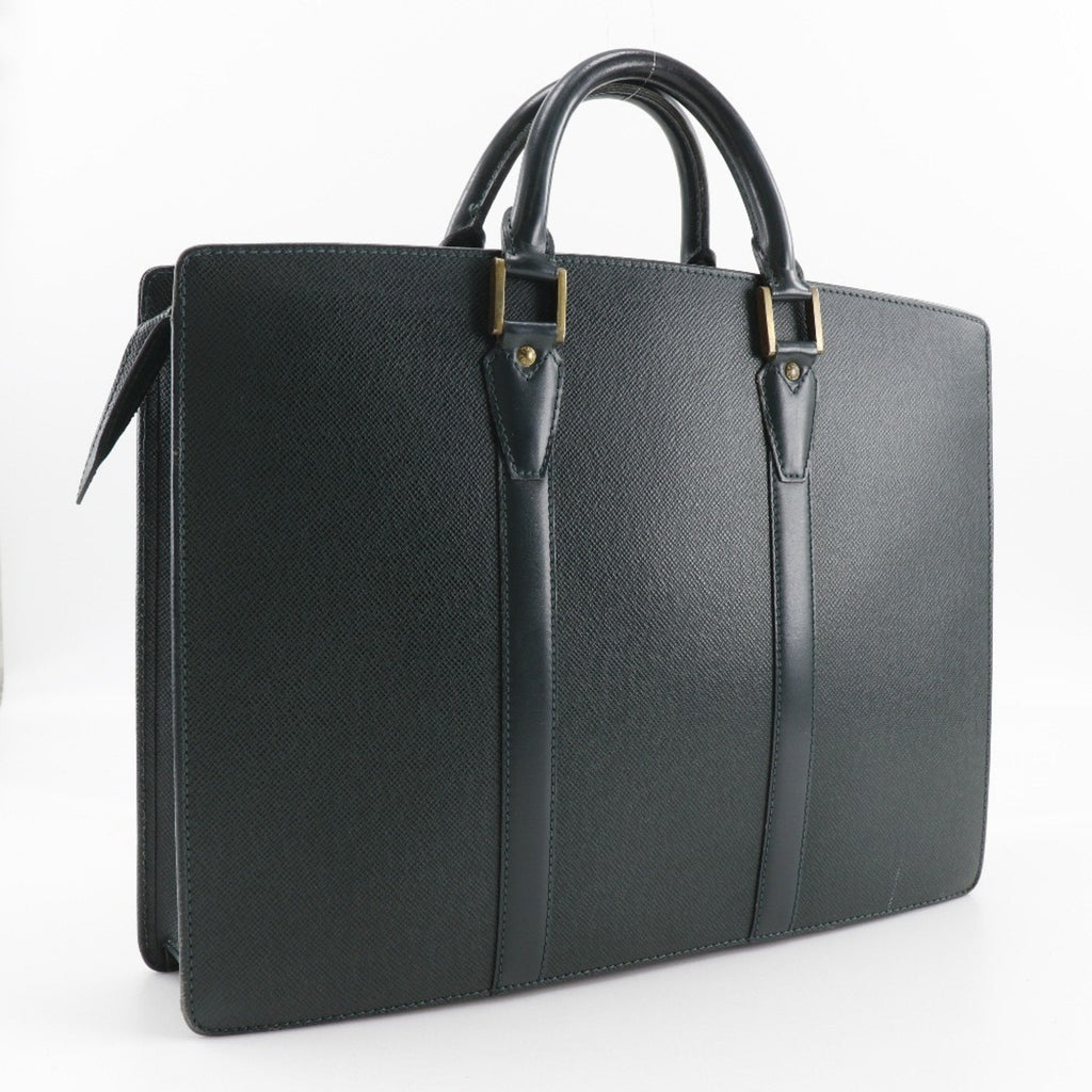 Louis Vuitton Episea Green Taiga Leather Briefcase
