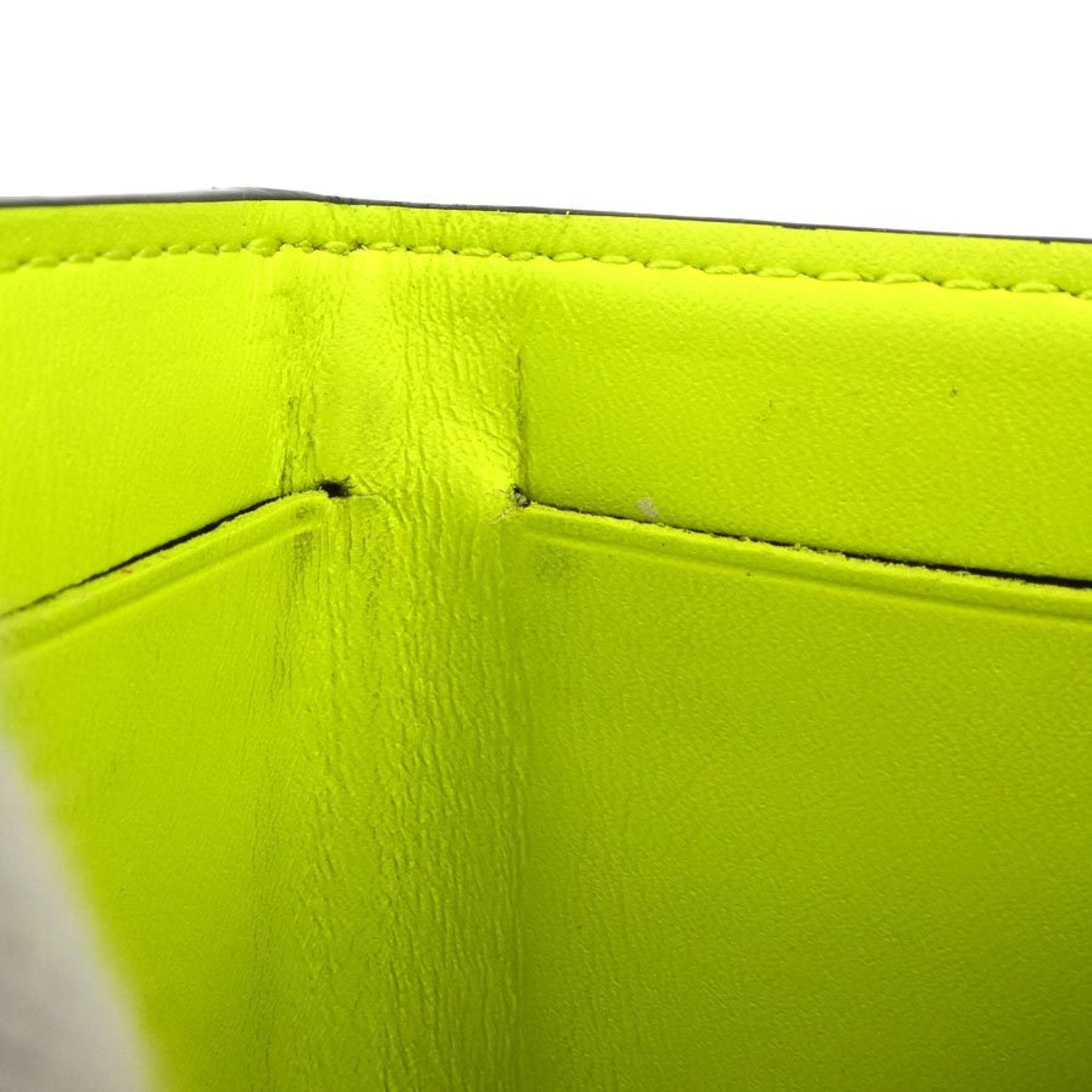 Louis Vuitton Green Yellow Pvc Leather Wallet (Tri-Fold)
