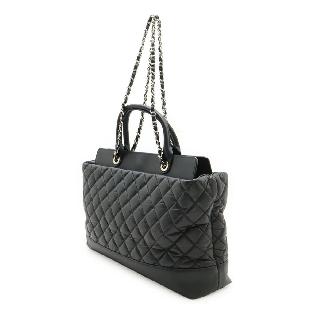 Chanel Matelasse Black Leather Shoulder Bag Tote Bag