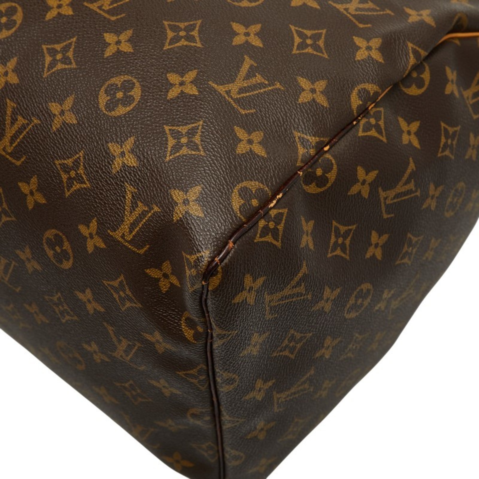 Louis Vuitton Brown Pvc Leather Boston Bag