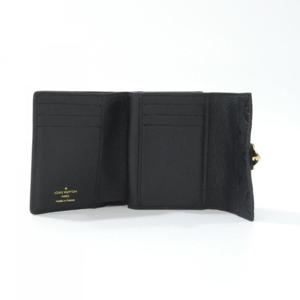 Louis Vuitton Black Leather Wallet (Tri-Fold)