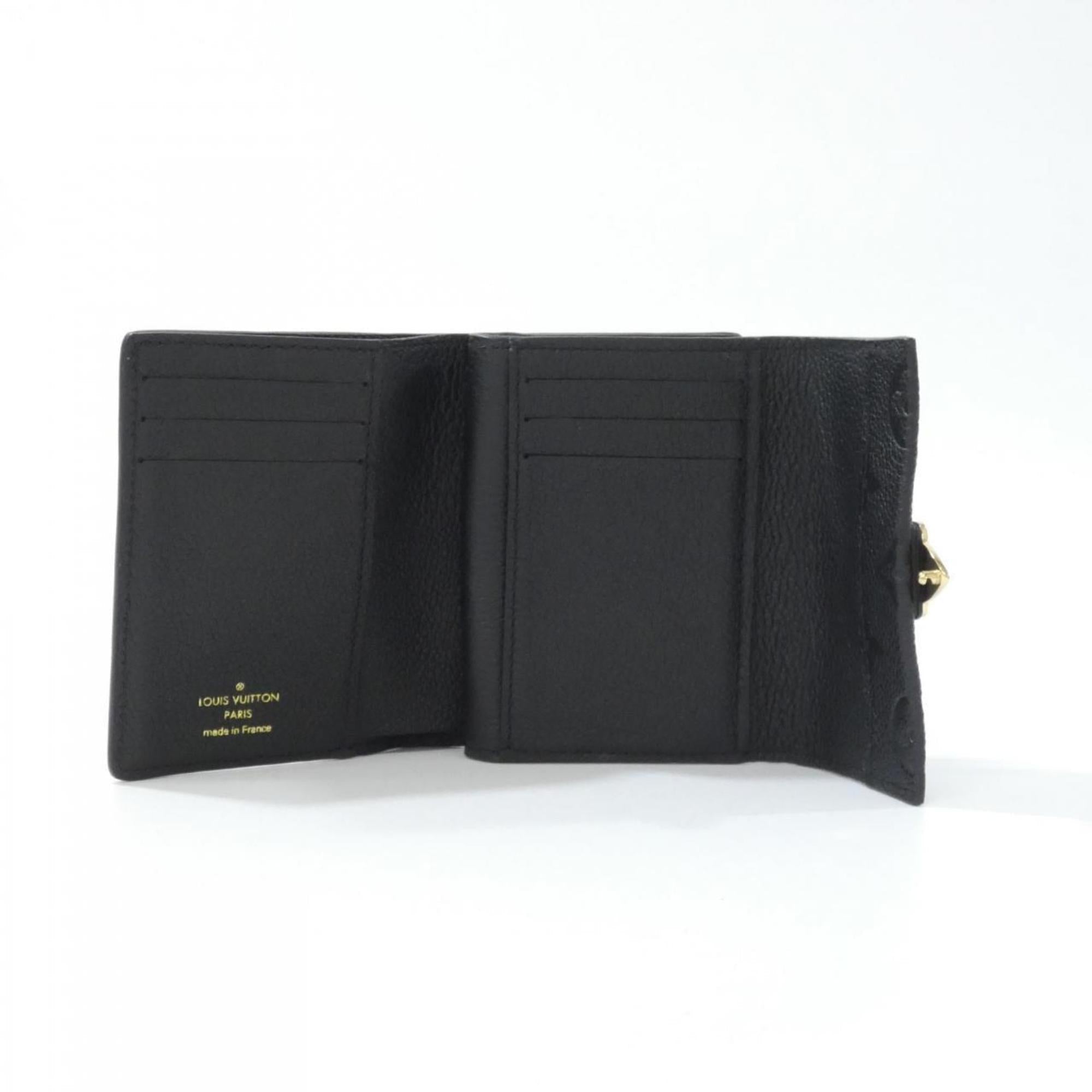 Louis Vuitton Black Leather Wallet (Tri-Fold)