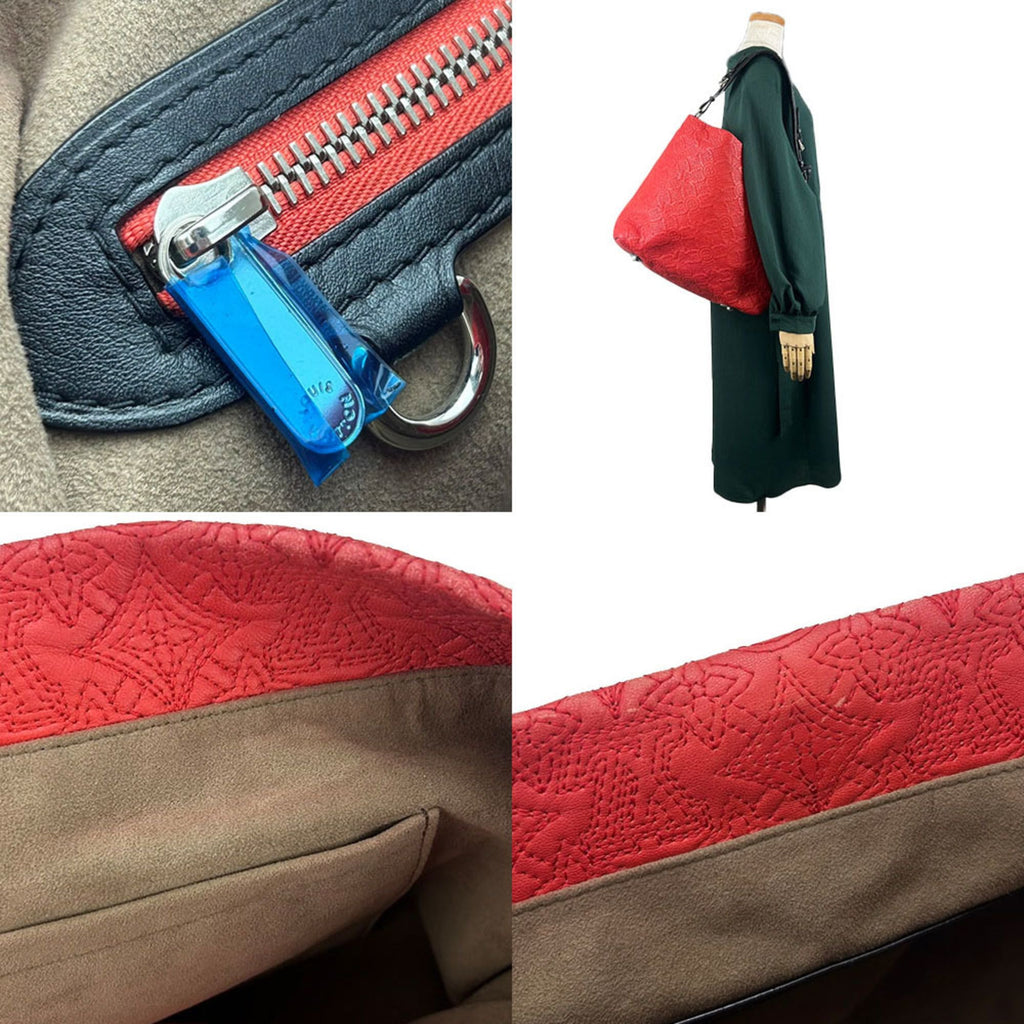 Louis Vuitton Black Red Color Monogram Shoulder Bag