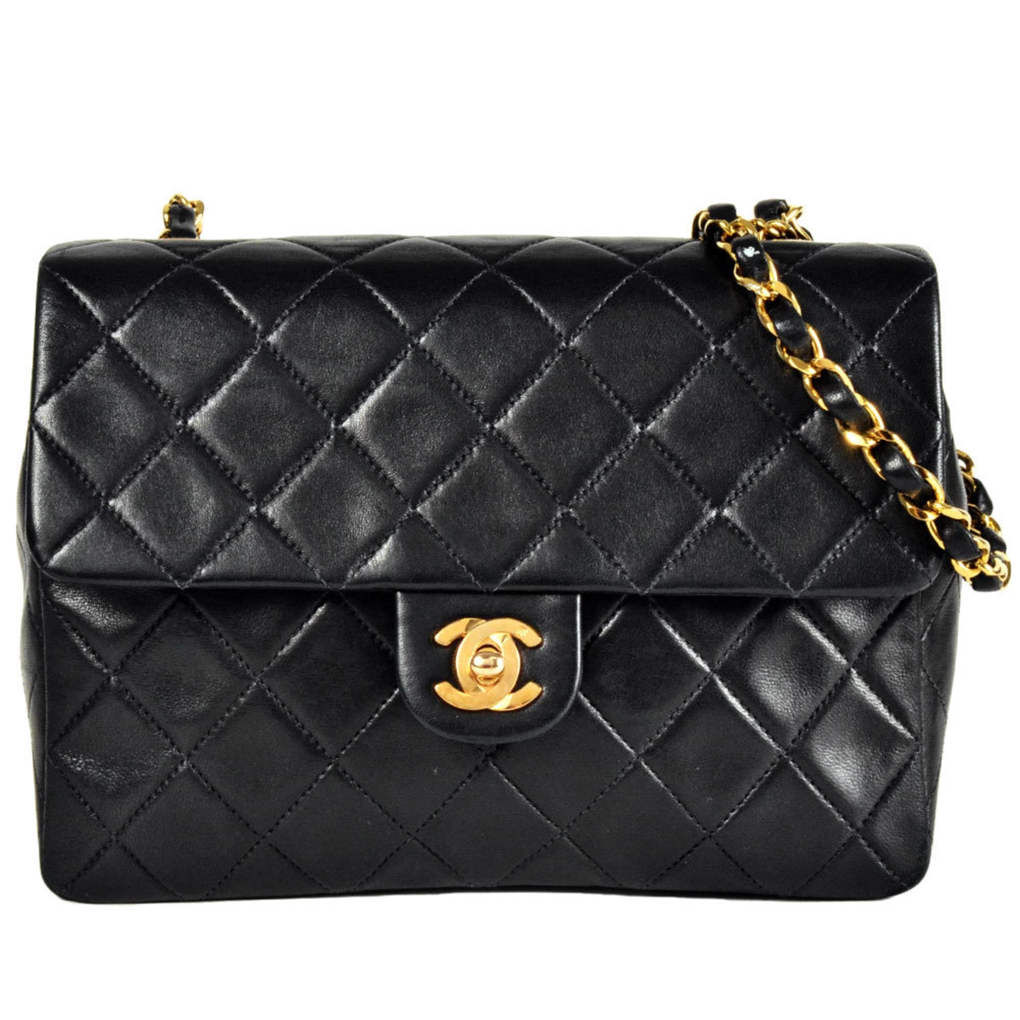 Chanel Black Leather Shoulder Bag