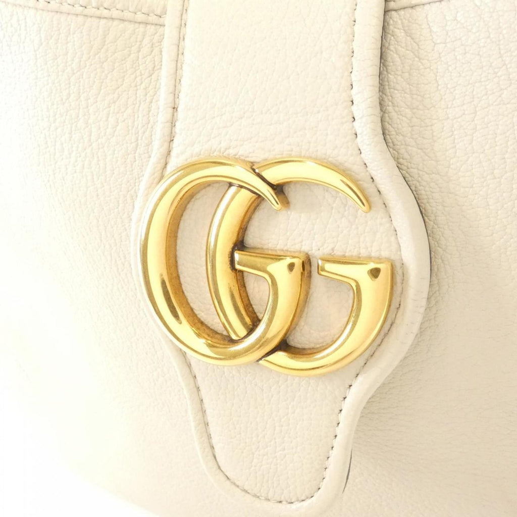 Gucci Gray Leather Shoulder Bag (Pre-Owned)