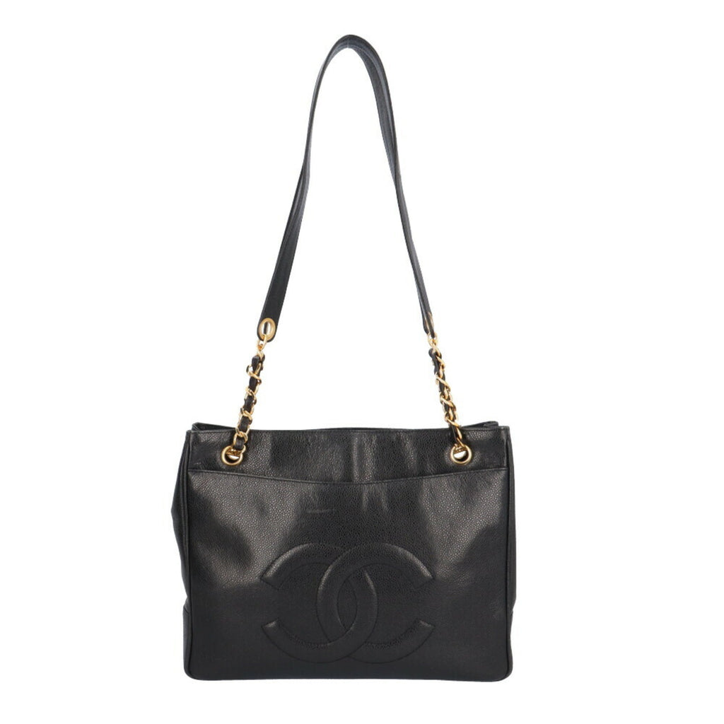 Chanel Black Grained Calfskin Tote Bag