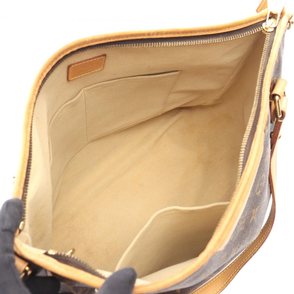 Louis Vuitton Brown Monogram Coated Canvas Leather Tote Bag