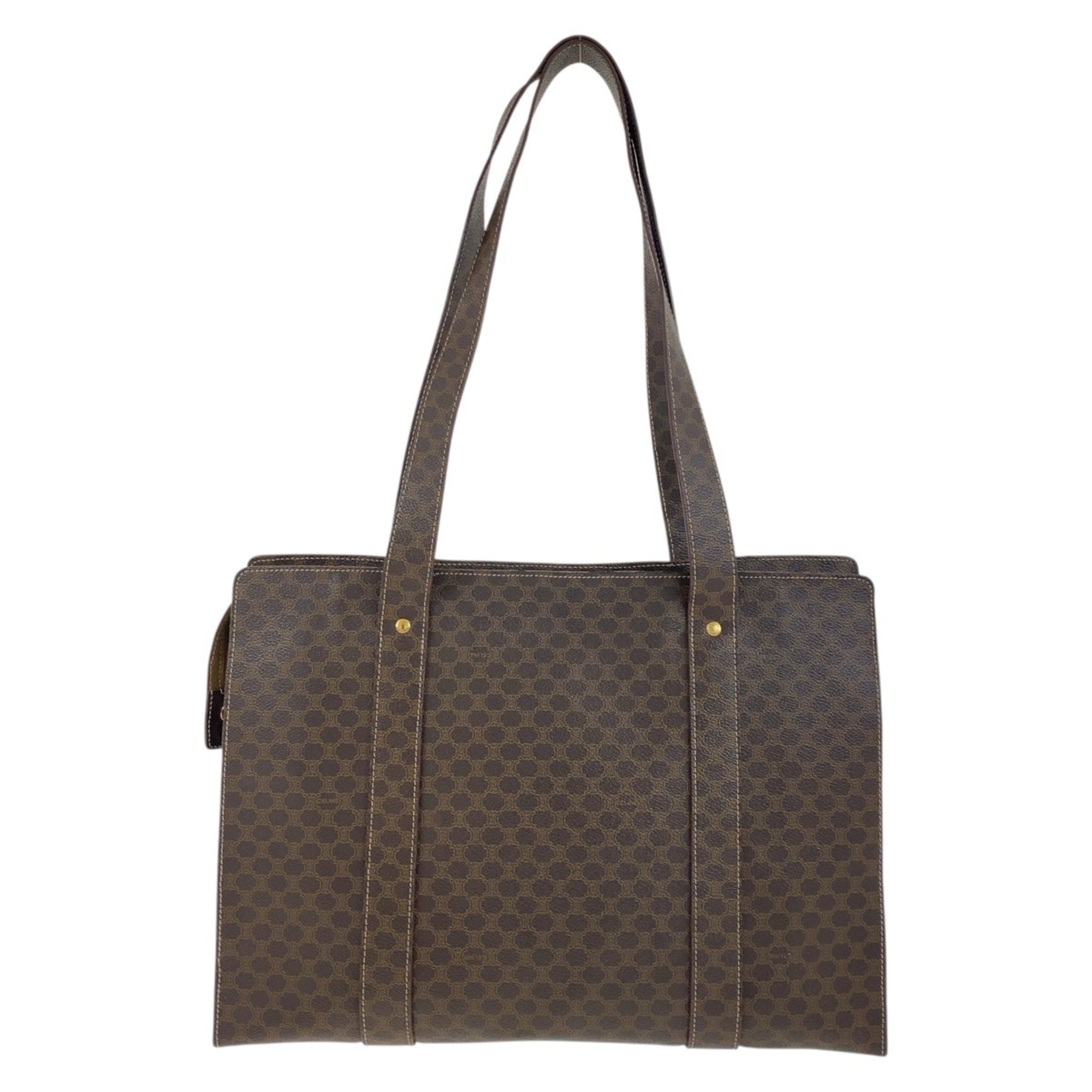 Celine Brown Pvc Shoulder Bag Tote Bag