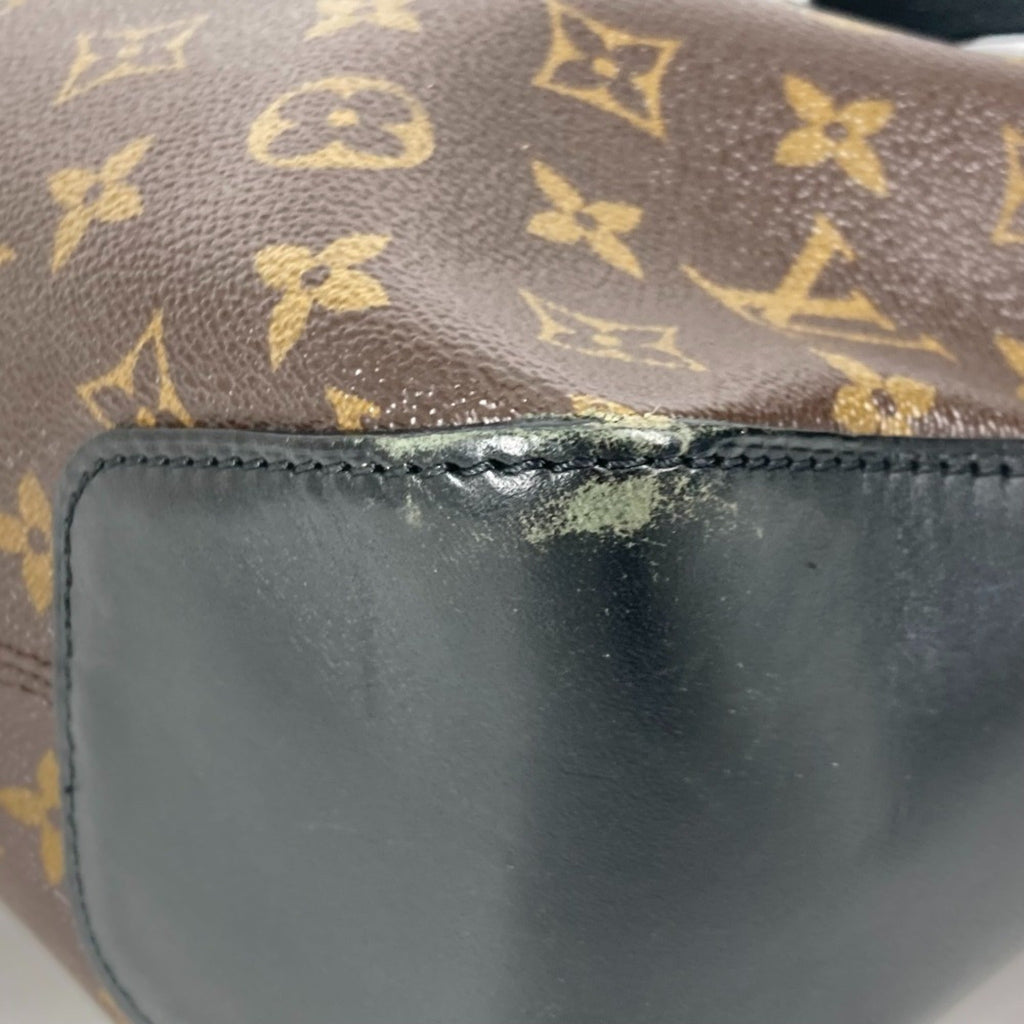 Louis Vuitton Black Brown Galle Monogram Macassar Canvas Shoulder Bag