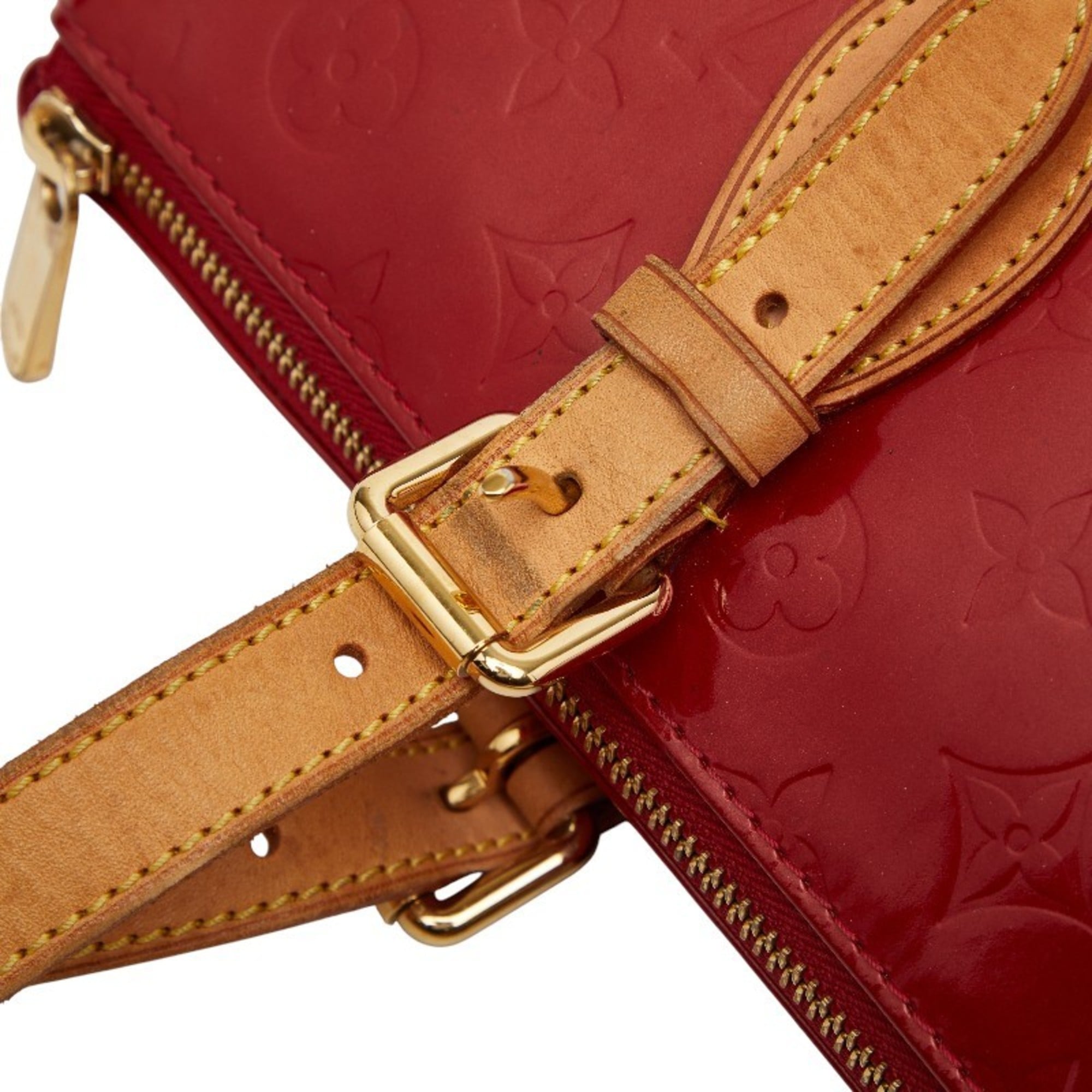 Louis Vuitton Pomme D'amour Red Color Patent Leather Handbag