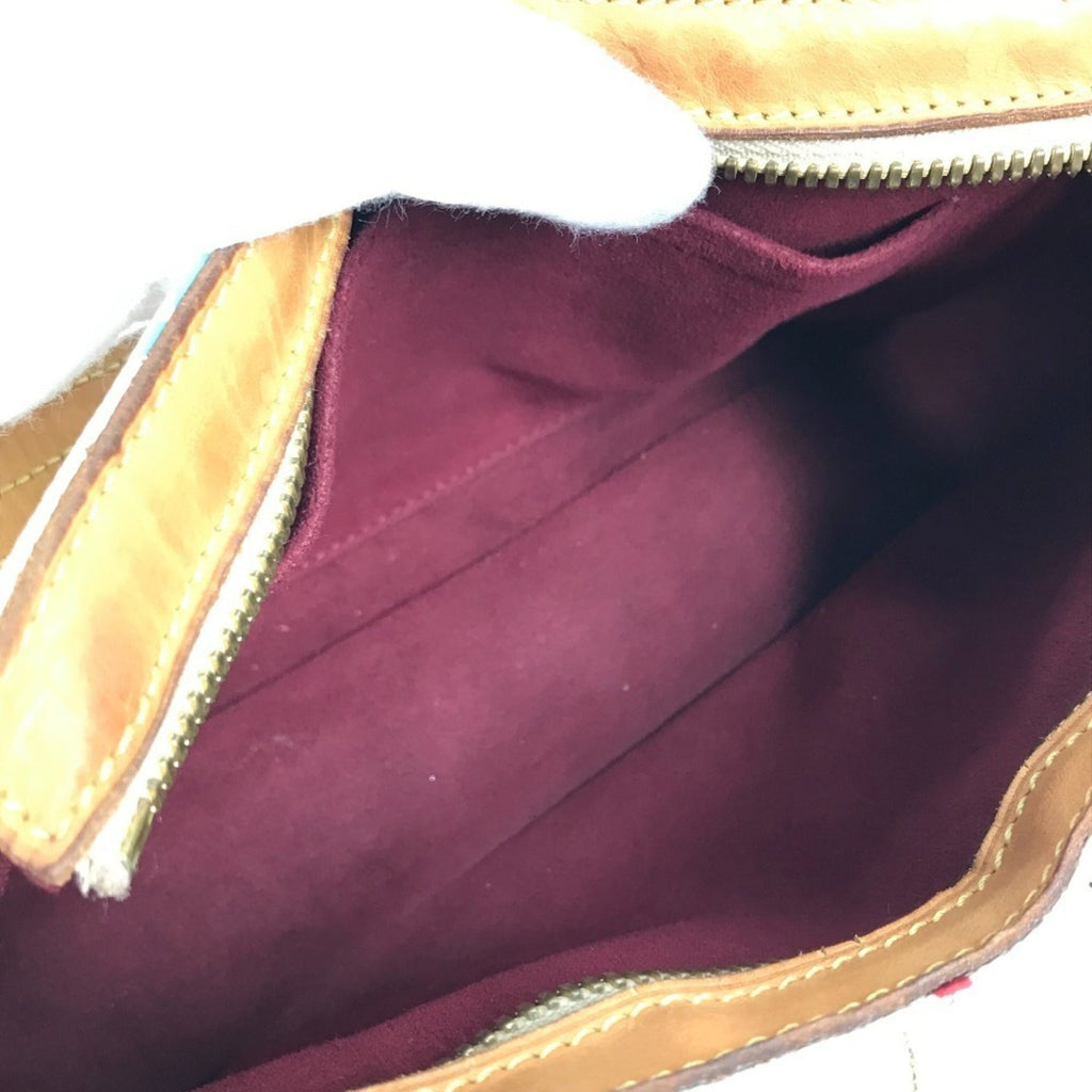 Louis Vuitton White Coated Canvas Shoulder Bag