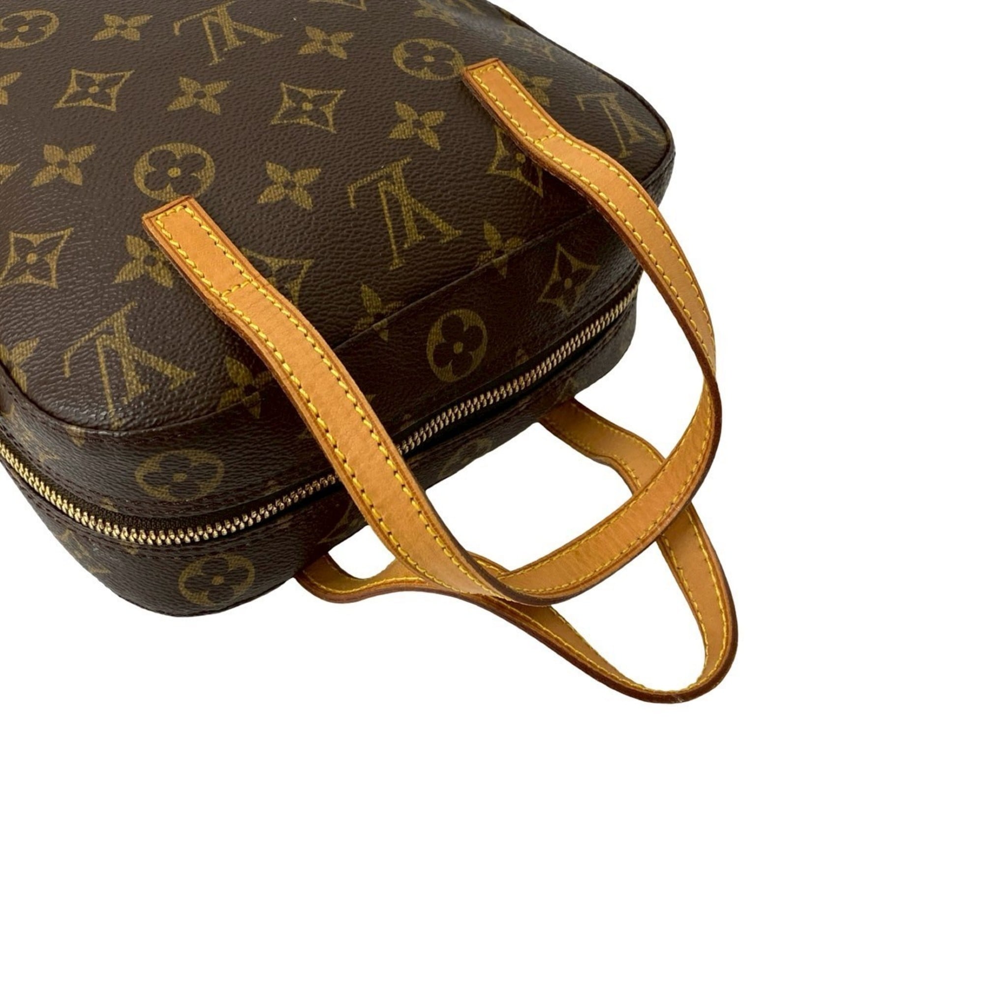 Louis Vuitton Brown Leather Pvc Handbag Shoulder Bag