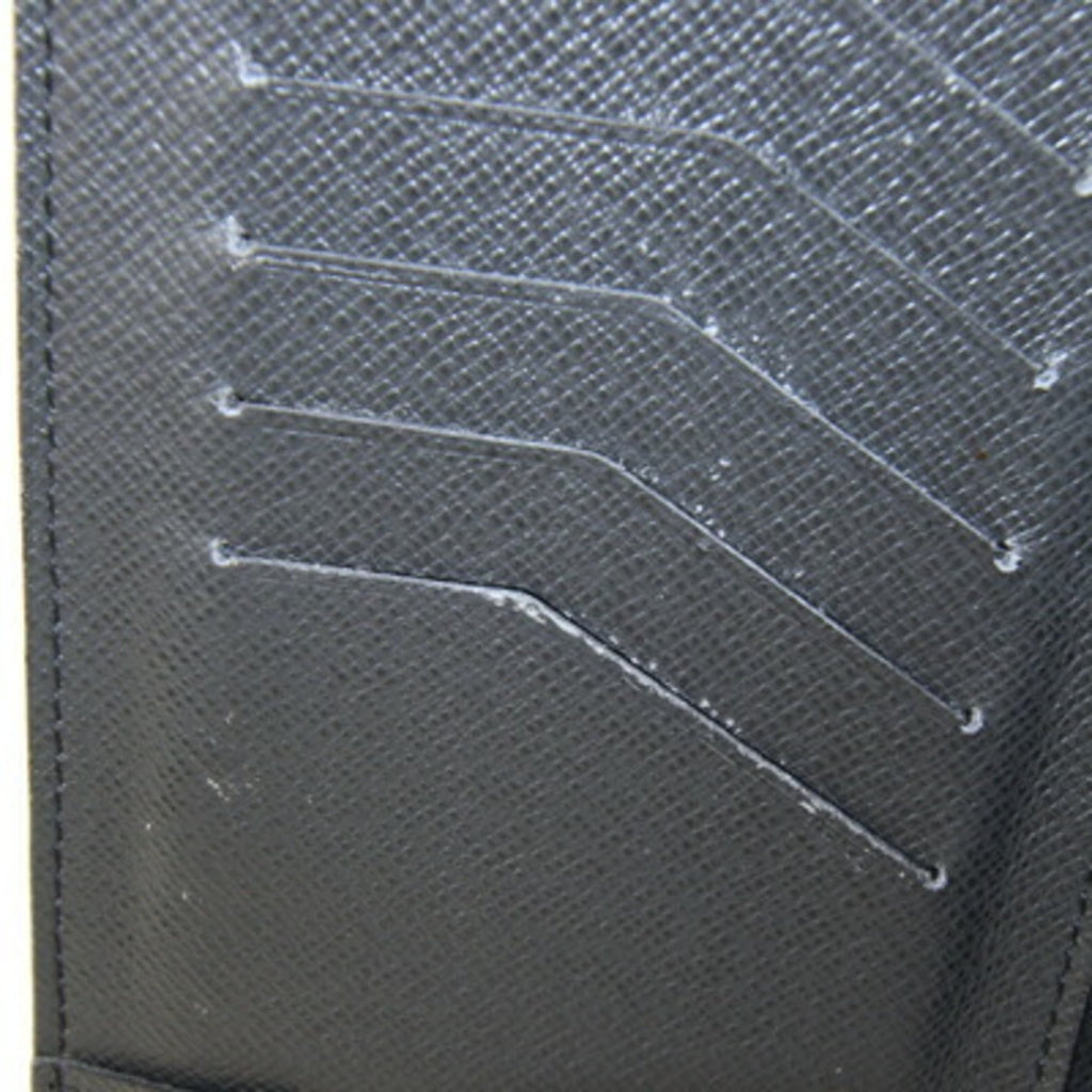 Louis Vuitton Black Noir Taiga Leather Long Bill Wallet