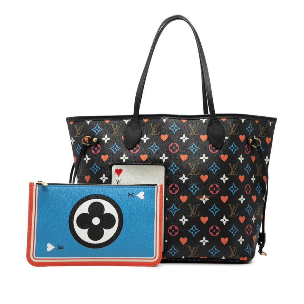Louis Vuitton Black Multi-Color Pvc Leather Pouch Shoulder Bag Tote Bag