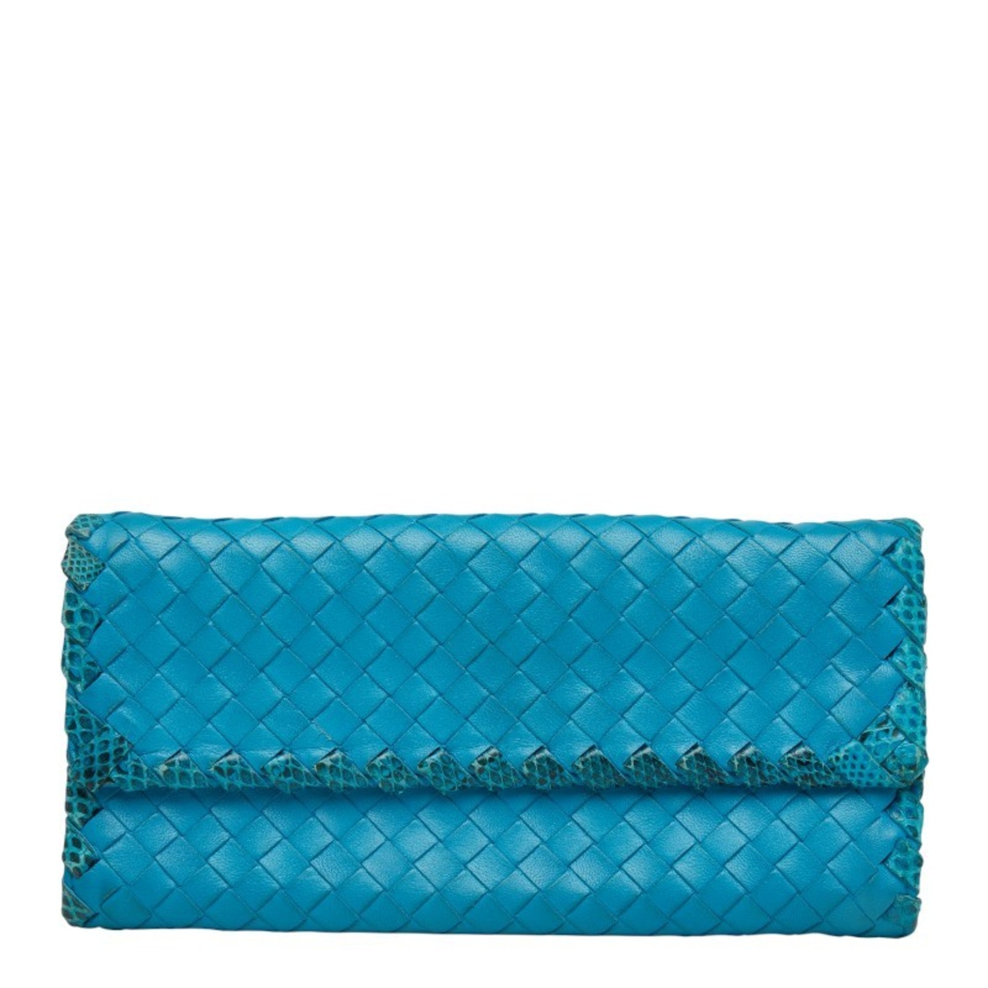 Bottega Veneta Intrecciato Blue Intrecciato Coin Purse/Coin Case