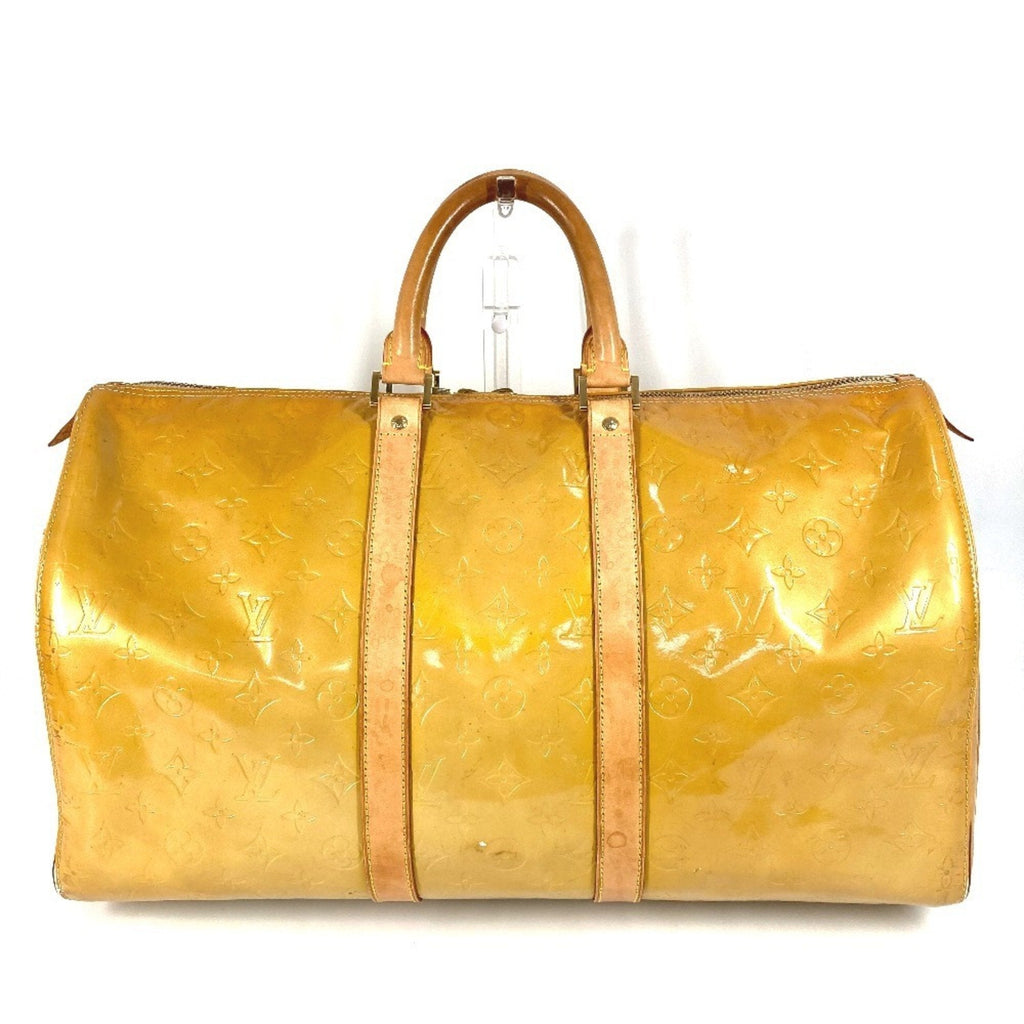 Louis Vuitton Beige Galle Monogram Vernis Boston Bag