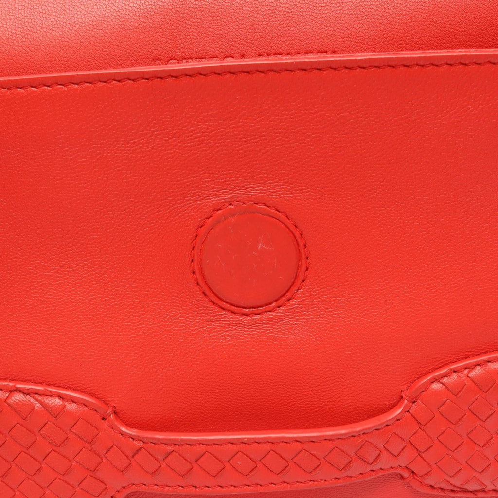 Bottega Veneta Red Color Leather Shoulder Bag