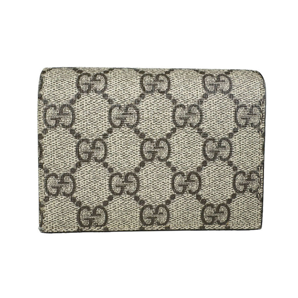 Gucci Brown Dark Red Gg Supreme Long Wallet (Bi-Fold) (Pre-Owned)