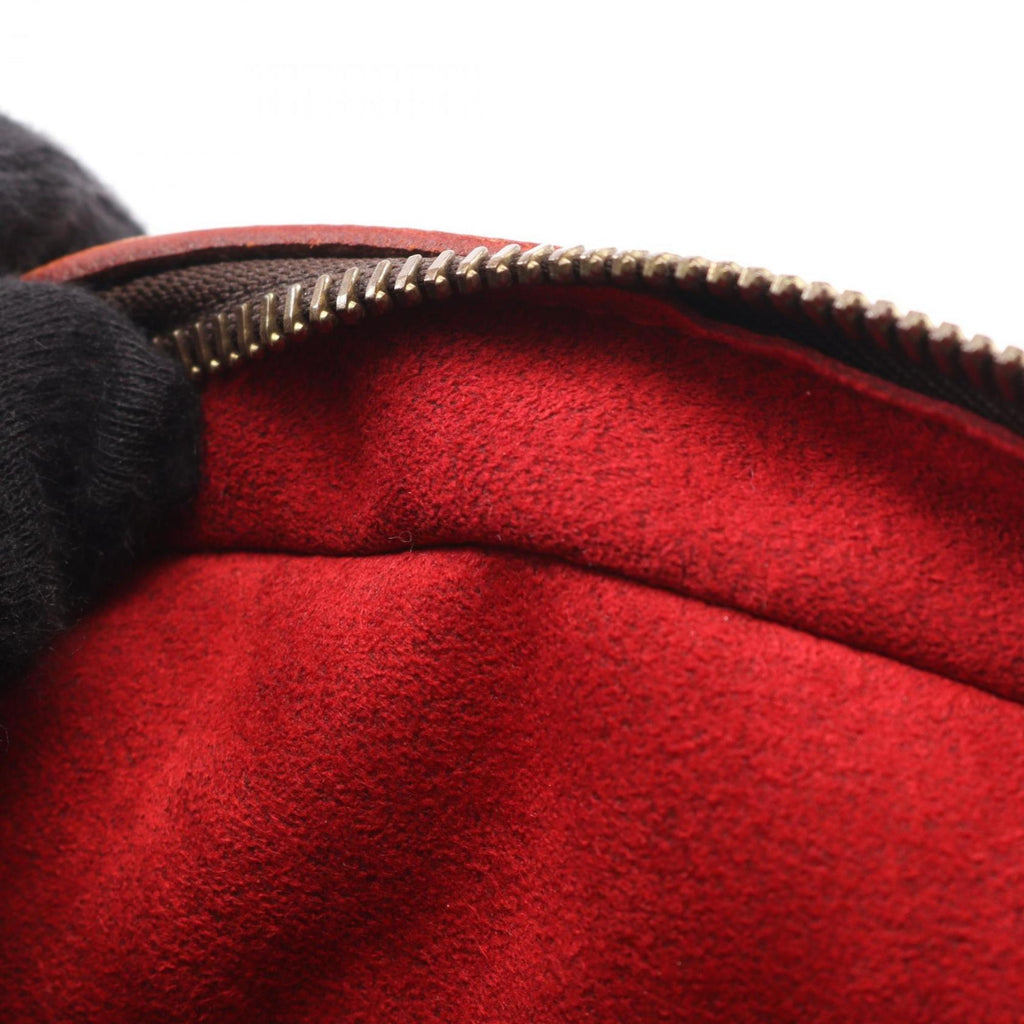 Louis Vuitton Brown Coated Canvas Leather Shoulder Bag