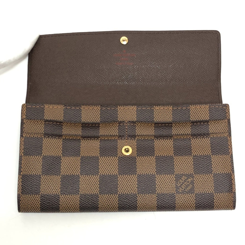 Louis Vuitton Damier Brown Ebene Damier Canvas Long Wallet