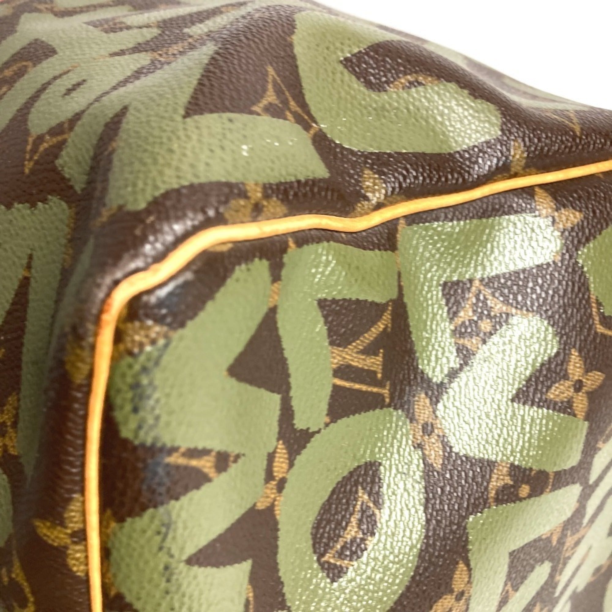 Louis Vuitton Monogram Graffiti Brown Khaki Monogram Graffiti Boston Bag Handbag
