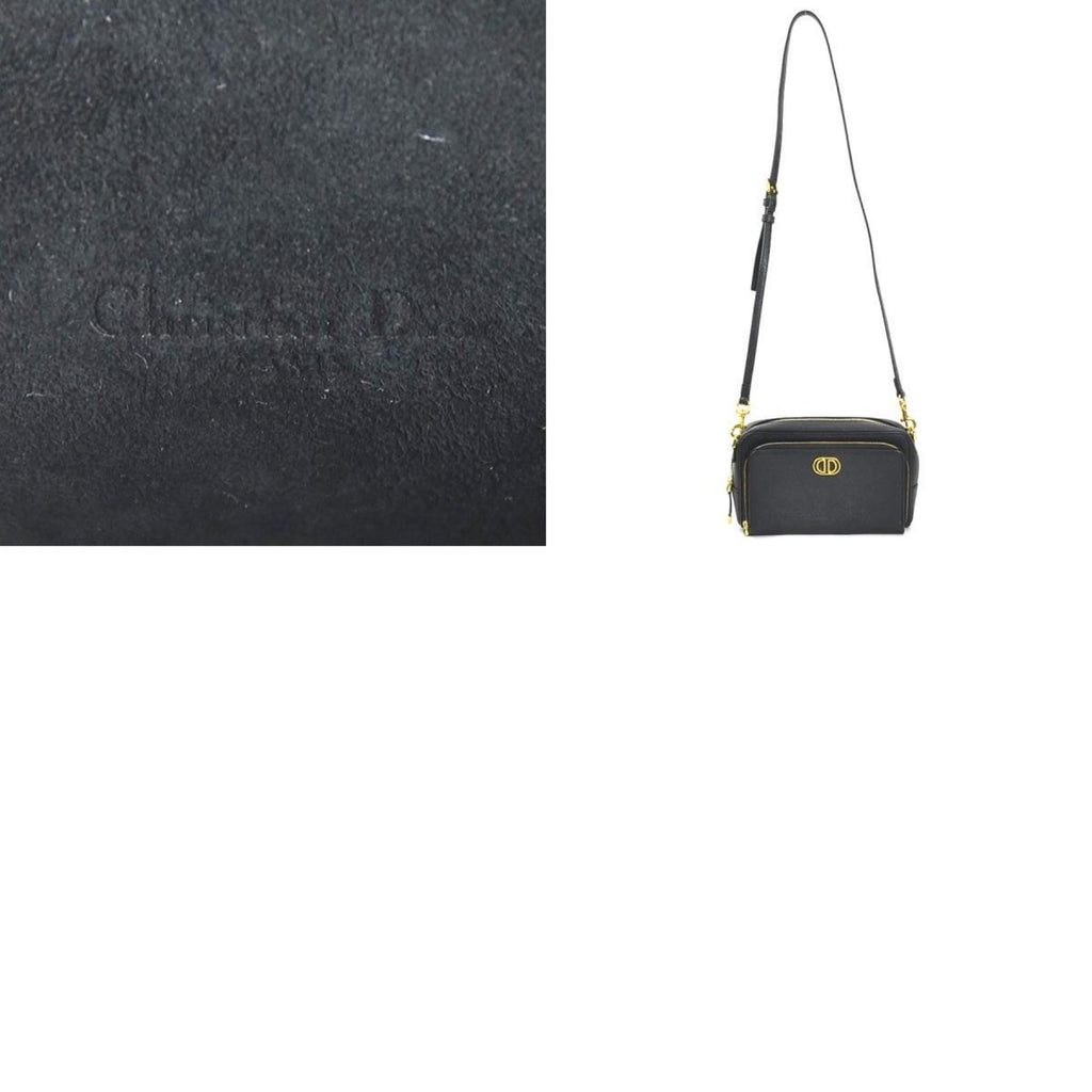 Christian Dior Black Leather Shoulder Bag (Pre-Owned)