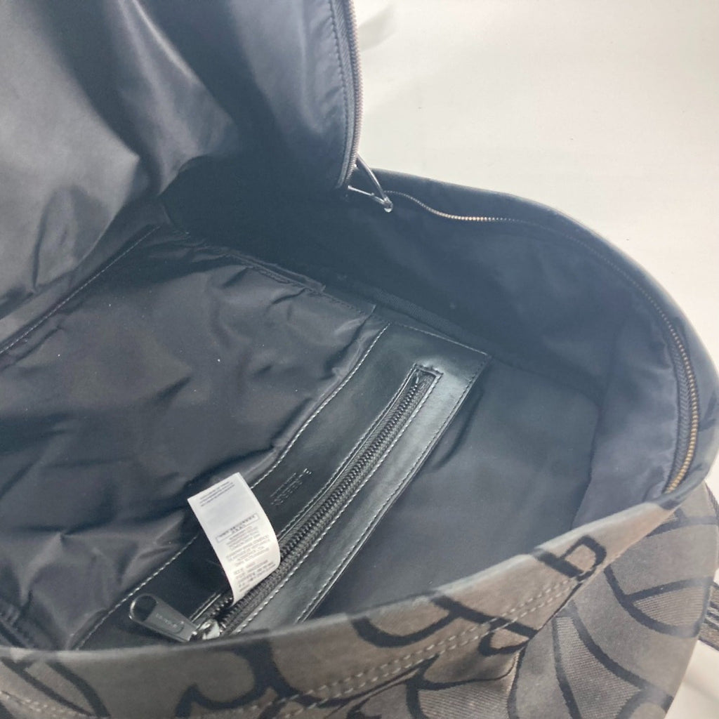 Burberry Black Canvas Leather Backpack