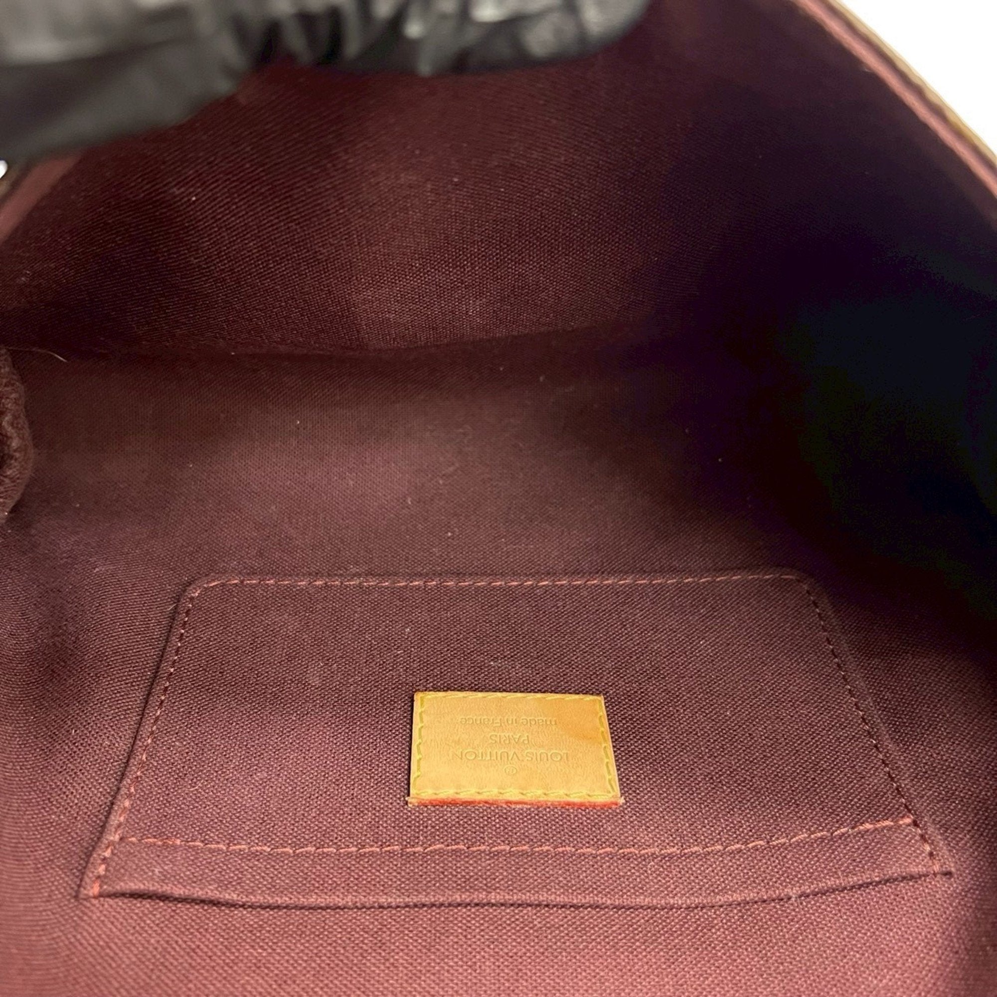 Louis Vuitton Brown Leather Pvc Handbag Pochette Shoulder Bag