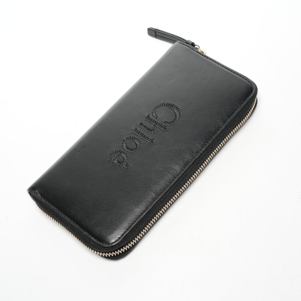 Chloé Black Leather Long Wallet (Bi-Fold) (Pre-Owned)