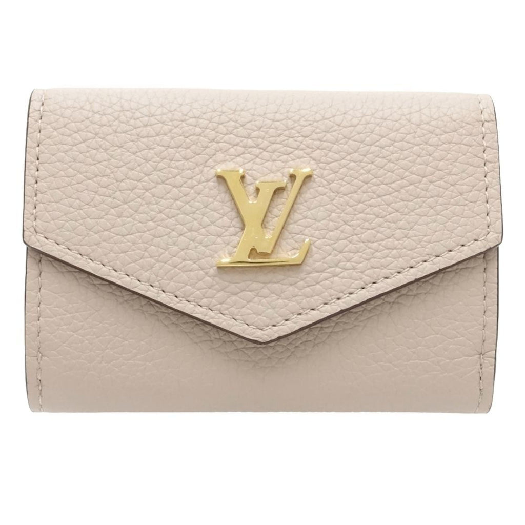 Louis Vuitton Grayish Leather Wallet (Tri-Fold)