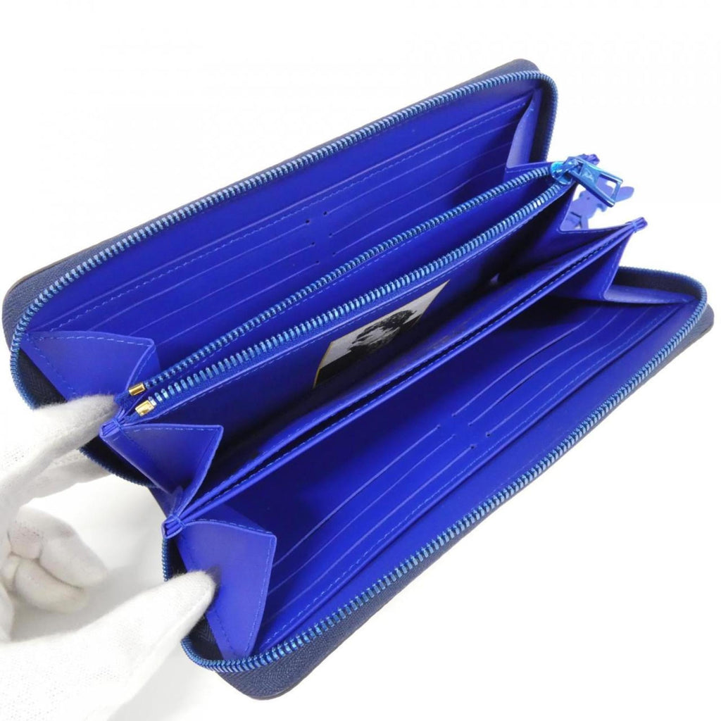 Louis Vuitton Dark Blue Coated Canvas Long Wallet