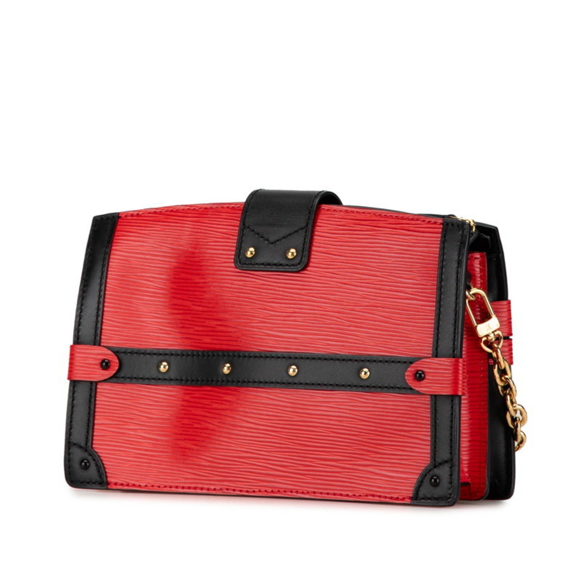 Louis Vuitton Epi Black Rouge Leather Clutch Bag Shoulder Bag