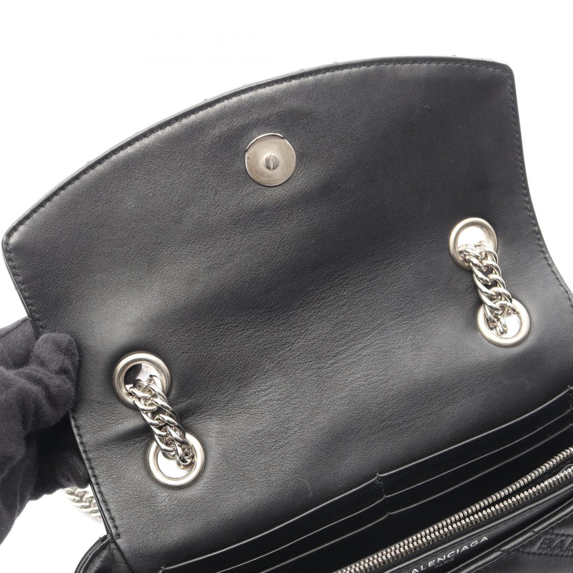 Balenciaga Black Leather Handbag Shoulder