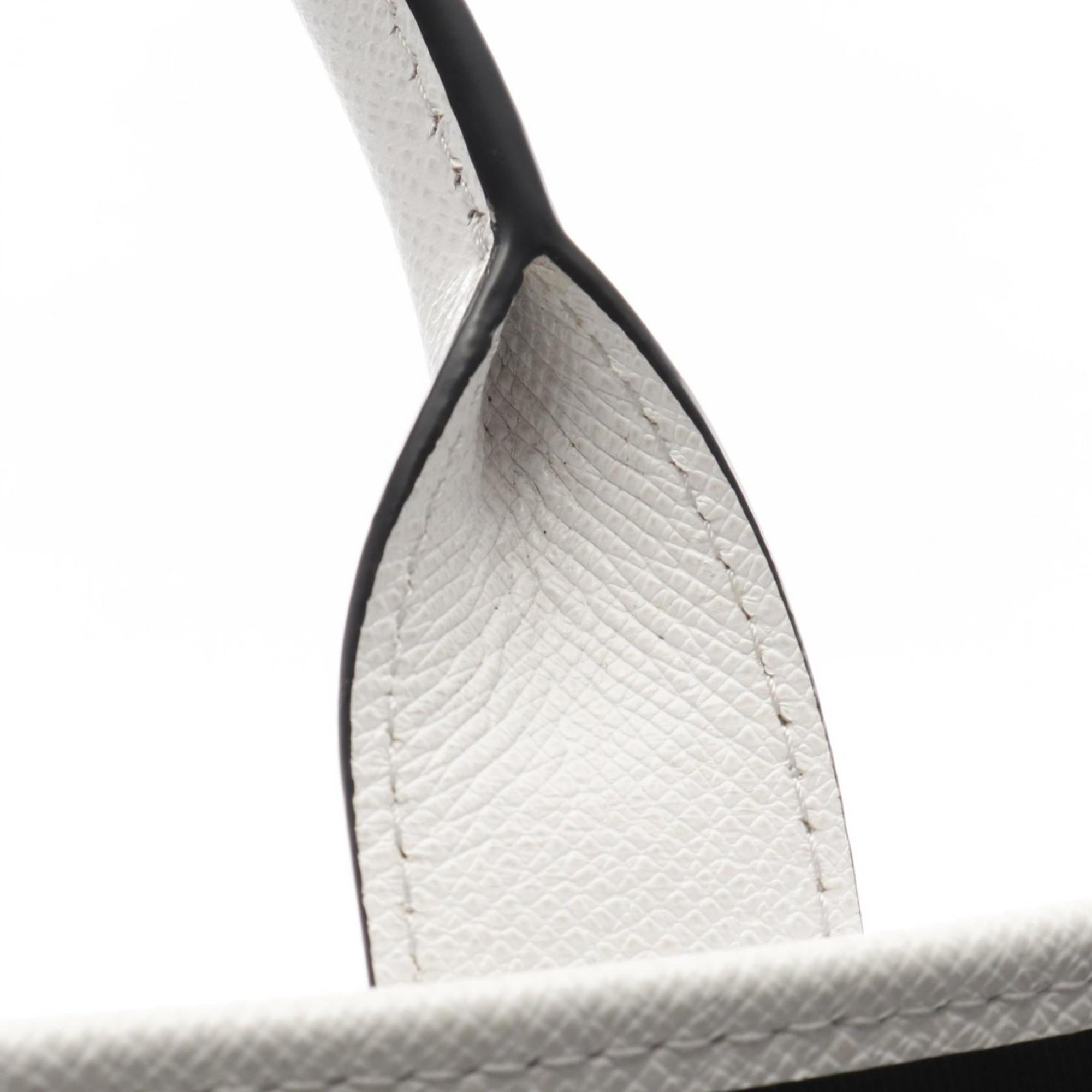 Louis Vuitton Blanc White Coated Canvas Leather Tote Bag