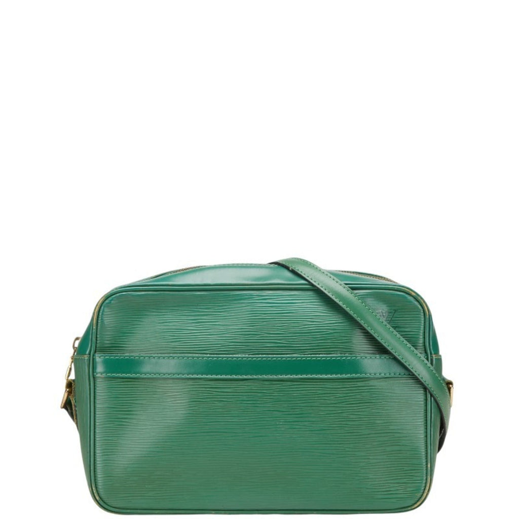 Louis Vuitton Borneo Green Leather Shoulder Bag