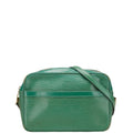 Louis Vuitton Borneo Green Leather Shoulder Bag