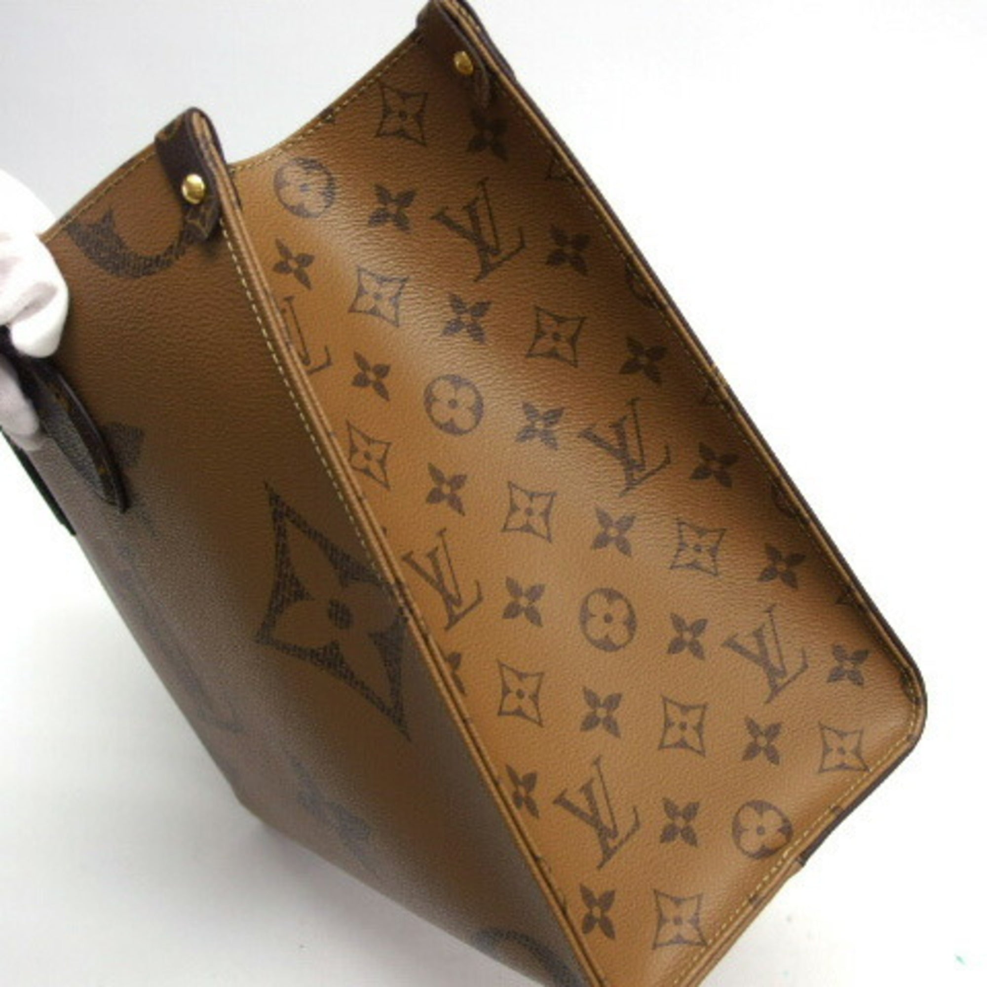 Louis Vuitton Monogram Dark Brown Marron Monogram Monogram Reverse Shoulder Bag Tote Bag