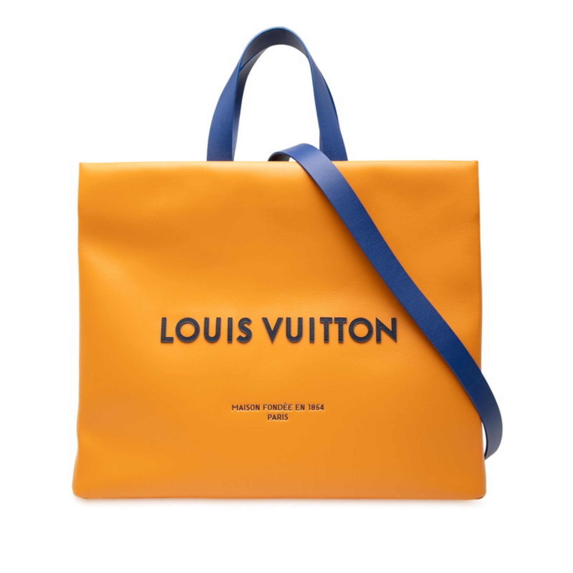 Louis Vuitton Orange Saffron Leather Shoulder Bag Tote Bag