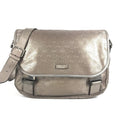 Gucci Metallic Gg Imprimé Leather Messenger Bag Shoulder Bag (Pre-Owned)