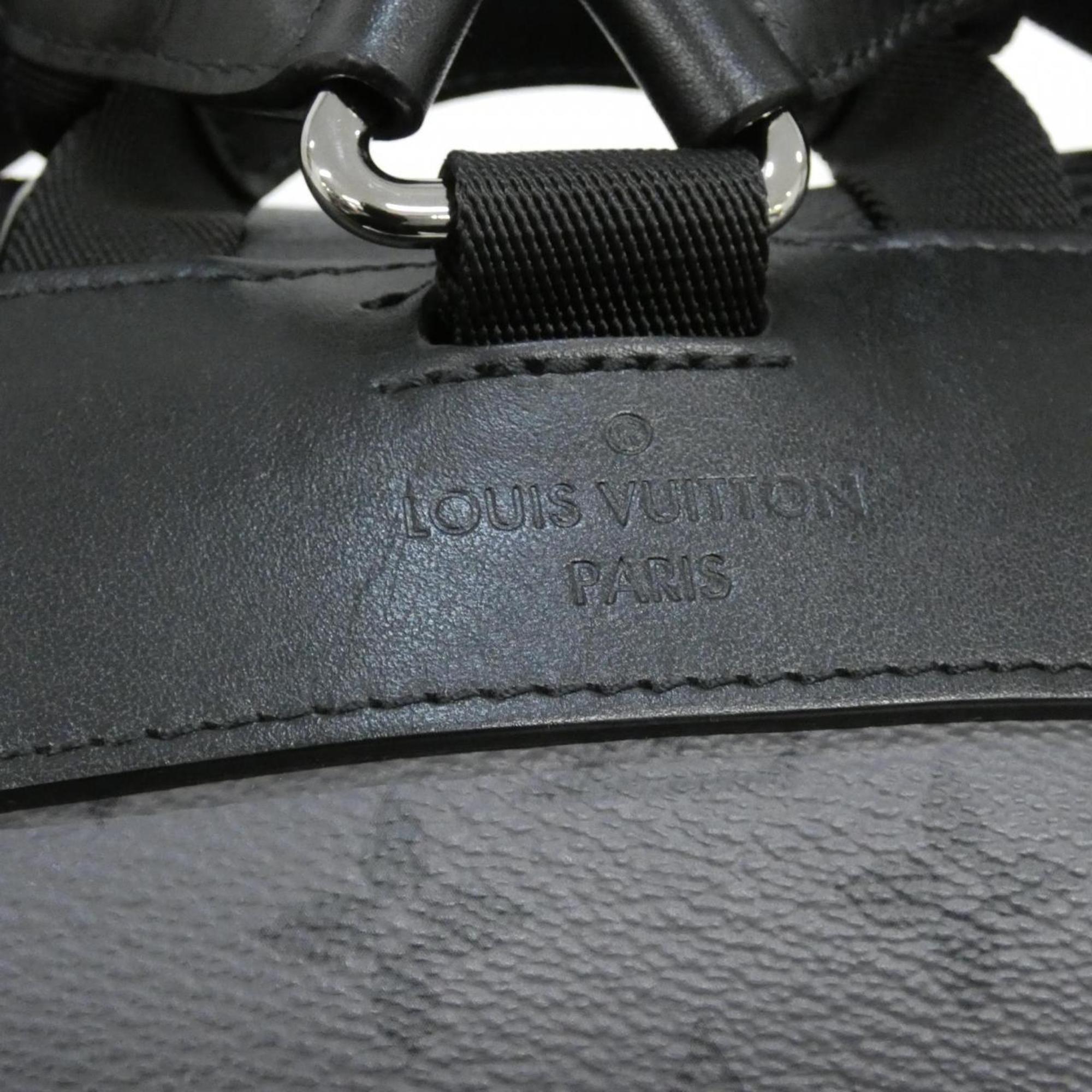 Louis Vuitton Black Coated Canvas Backpack