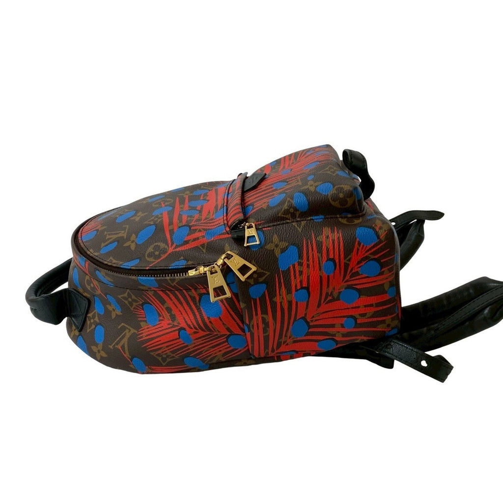 Louis Vuitton Blue Brown Red Color Leather Pvc Backpack