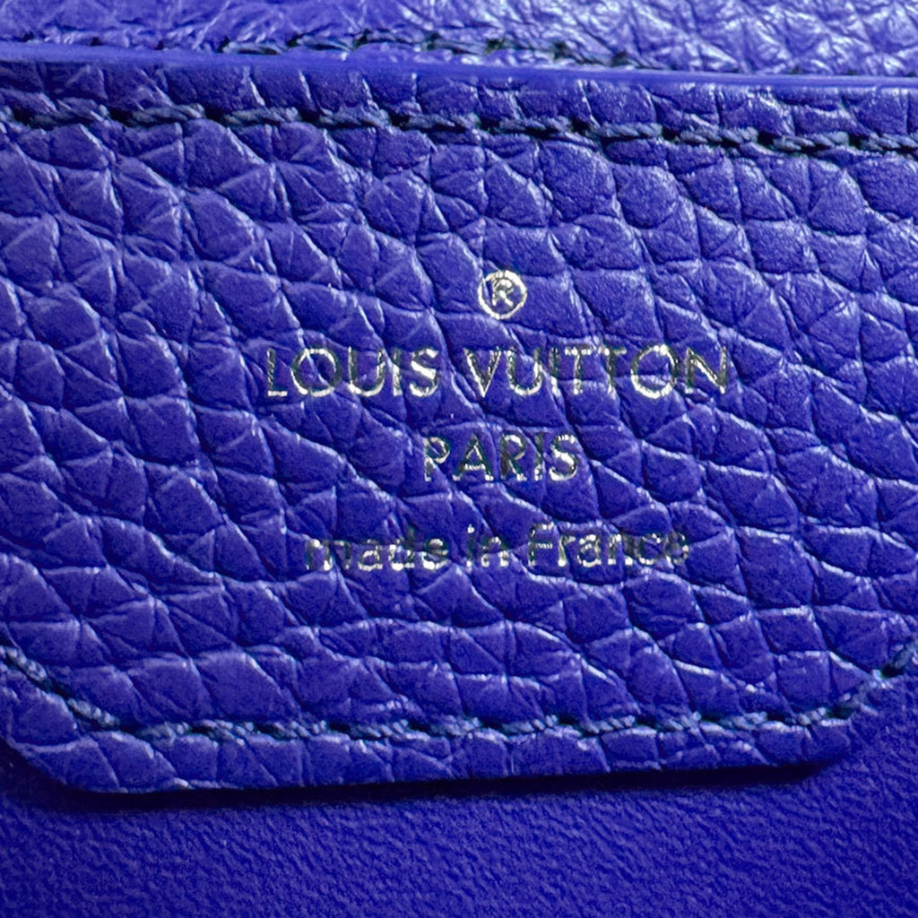 Louis Vuitton Blue Leather Handbag Shoulder Bag