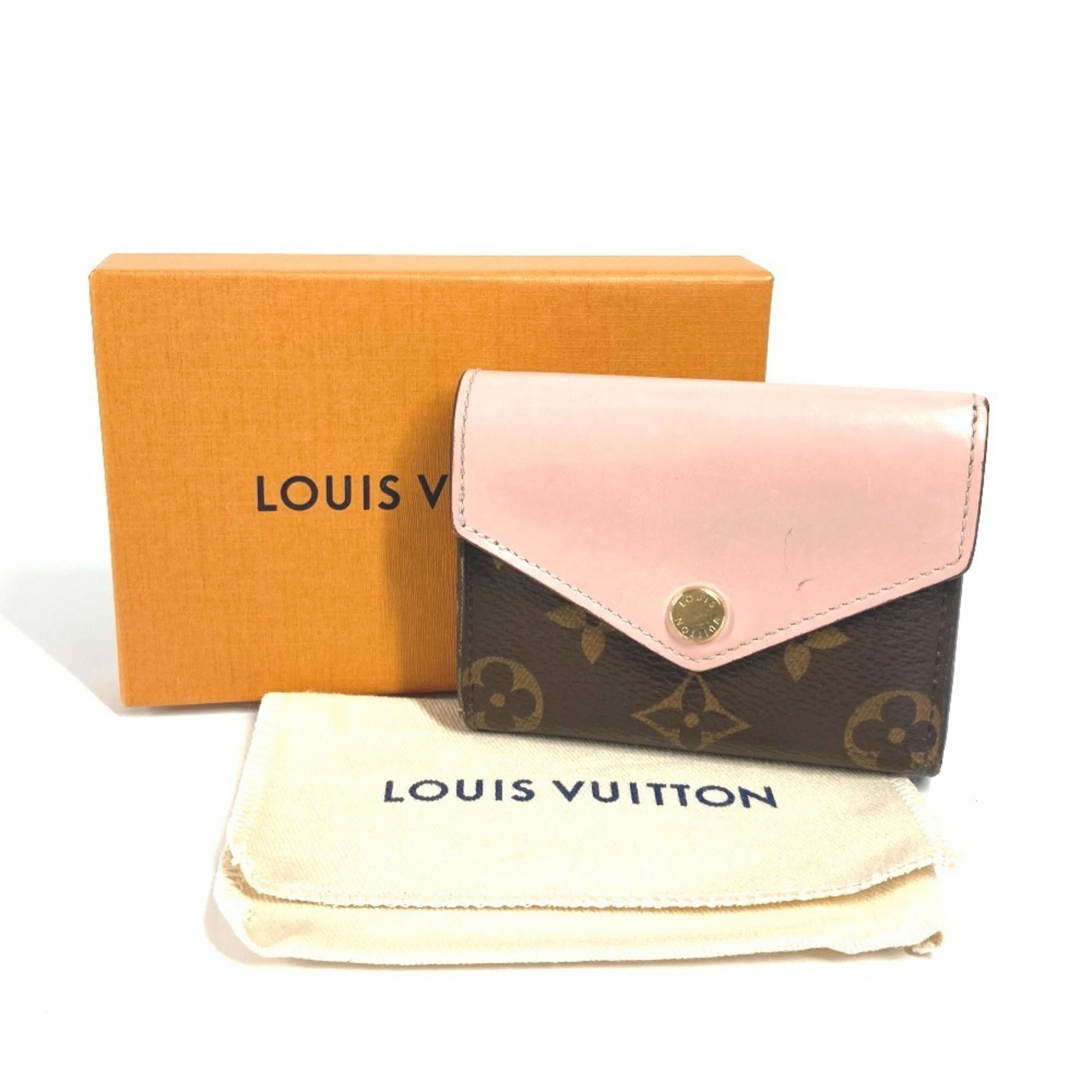 Louis Vuitton Monogram Brown Pink Rose Ballerine Monogram Wallet (Tri-Fold)