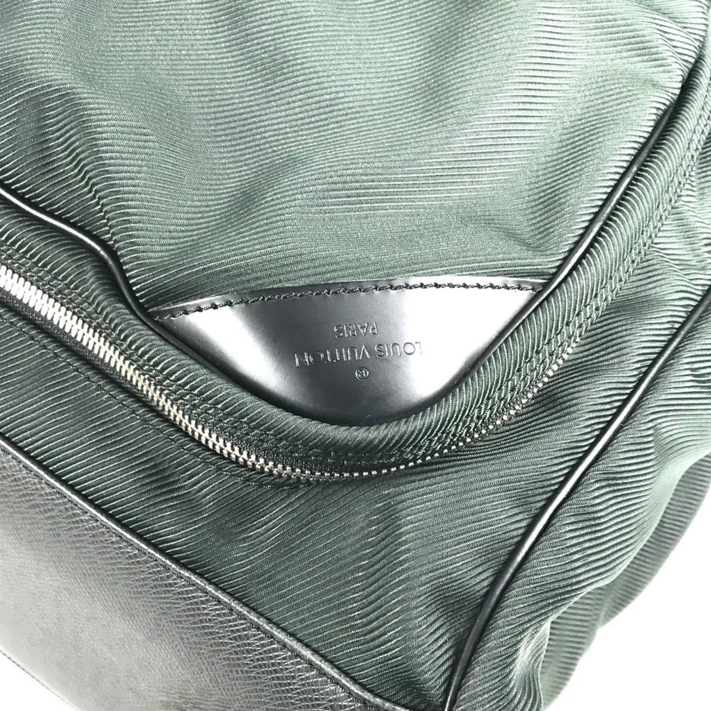 Louis Vuitton Black Episea Galle Khaki Taiga Leather Boston Bag Garment Case Handbag Shoulder Bag