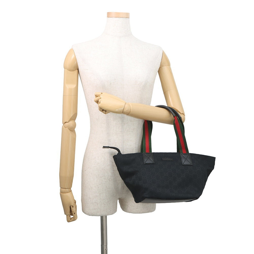 Gucci Black Gg Canvas Handbag Tote Bag (Pre-Owned)