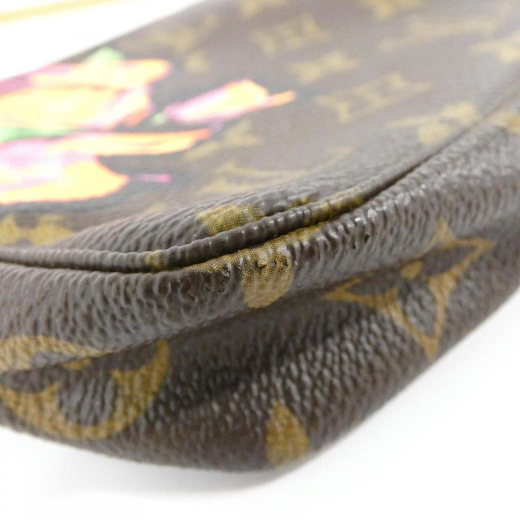 Louis Vuitton Brown Monogram Rose Coated Canvas Pochette Pouch