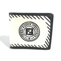 Fendi Black White Leather Bill Wallet (Bi-Fold)