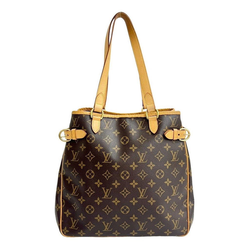 Louis Vuitton Brown Leather Pvc Shoulder Bag Tote Bag